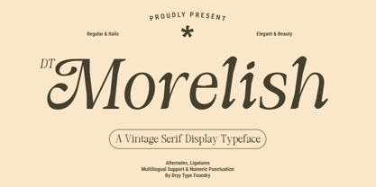 DT Morelish Font Poster 1