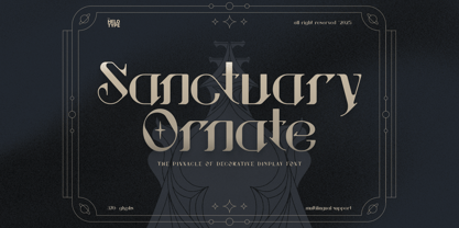 Sanctuary Ornate Font Poster 1