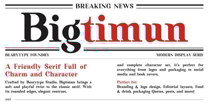 Bigtimun Font Poster 1