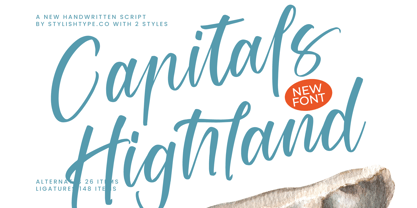 Capitals Highland Font Poster 1