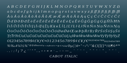 Cabot Font Poster 13