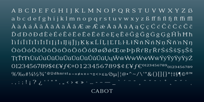 Cabot Font Poster 12