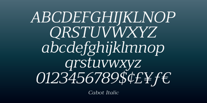 Cabot Font Poster 11