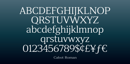 Cabot Font Poster 10