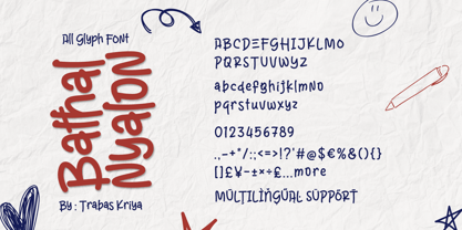 Bathal Nyalon Font Poster 9