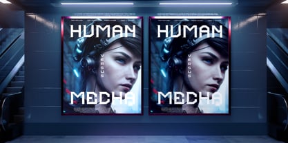 Cyber Blade Font Poster 3