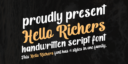 Hello Richers Font Poster 1