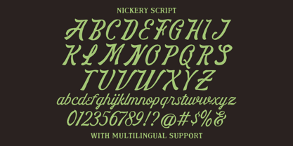 Nickery Font Poster 5