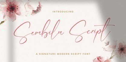 Sembilu Script Font Poster 1