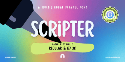 Scripter Umka Font Poster 11
