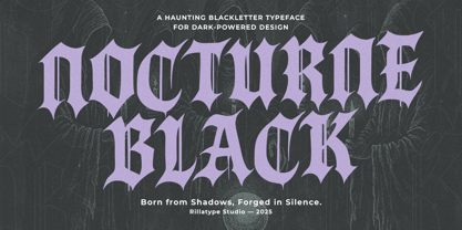 RT Nocturne Black Font Poster 1