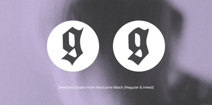 RT Nocturne Black Font Poster 5