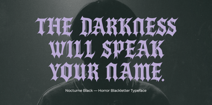 RT Nocturne Black Font Poster 4