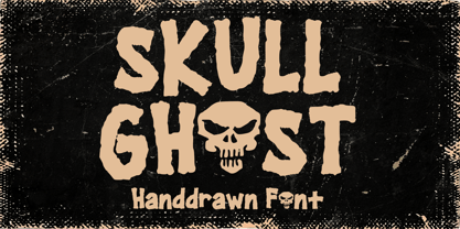 Skull Ghost Font Poster 1