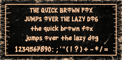 Skull Ghost Font Poster 4