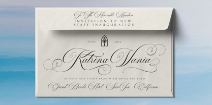 Auraliene Script Pro Font Poster 3