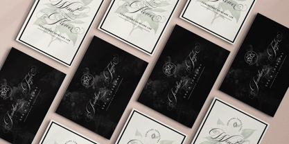 Auraliene Script Pro Font Poster 8