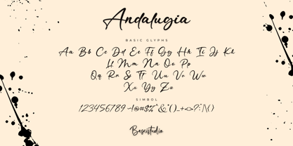 Andalugia Font Poster 8