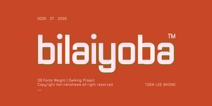 Bilaiyoba Font Poster 1