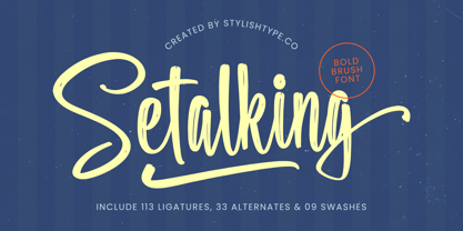Setalking Font Poster 1
