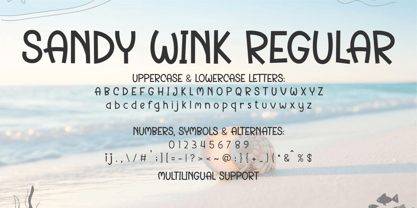 Sandy Wink Font Poster 10