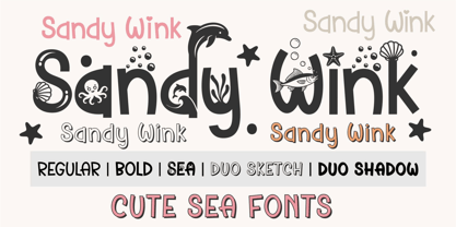 Sandy Wink Font Poster 2