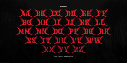 Drip Thorny Font Poster 12