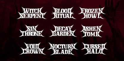 Drip Thorny Font Poster 6