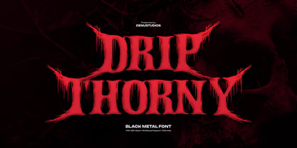Drip Thorny Font Poster 1