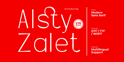Alsty Zalet Font Poster 1
