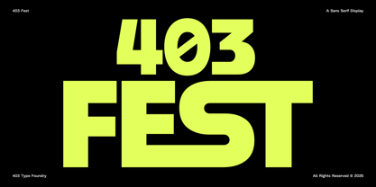 403 FEST Font Poster 1