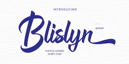Blislyn Line Font Poster 1
