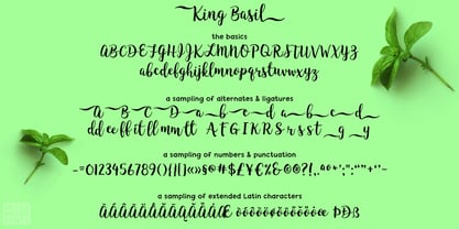 King Basil Font Poster 2