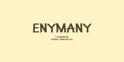 Enymany Font Poster 1
