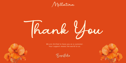 Millatira Font Poster 8