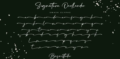 Signatura Onellander Font Poster 12