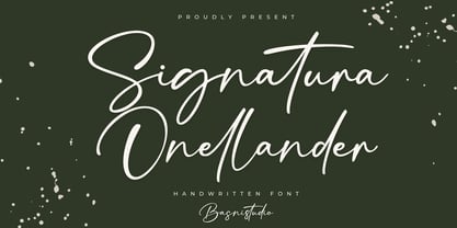 Signatura Onellander Font Poster 1