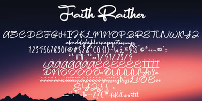 Faith Raither Font Poster 2