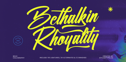 Bethalkin Rhoyality Font Poster 1