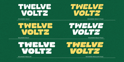 Twelve Voltz Font Poster 2