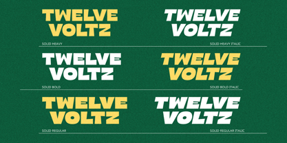Twelve Voltz Font Poster 4