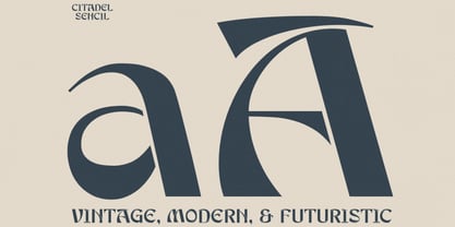 Citadel Stencil Font Poster 2