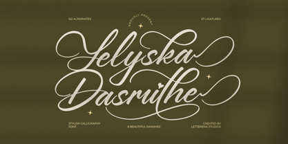 Yeliska Dasmithe Font Poster 1
