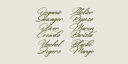 Yeliska Dasmithe Font Poster 8