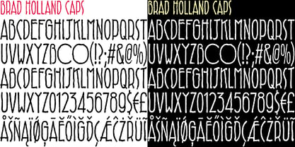 Brad Holland Caps Font Poster 2