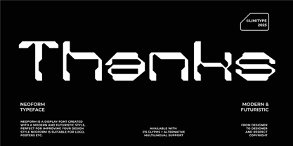 Neoform Font Poster 12