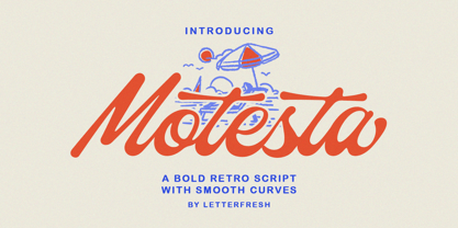 Motesta Script Font Poster 1