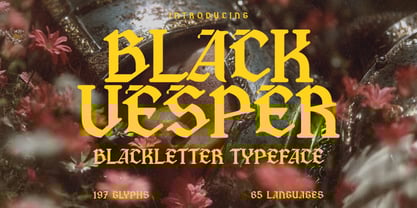 Black Vesper Font Poster 1