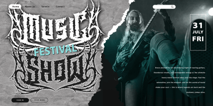 Heavytal Font Poster 2