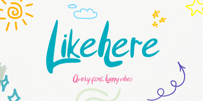 Likehere Font Poster 1